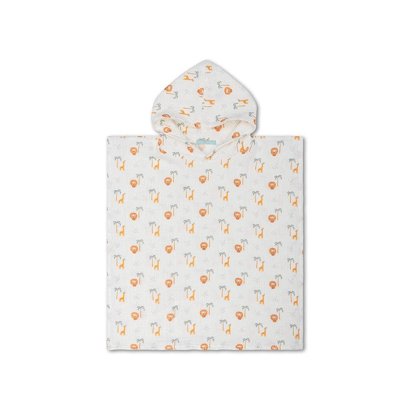 Jungle | meerkleurige hydrofiele strandponcho 65 x 65 cm