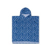 Leopard | blauwe strandponcho 65 x 65 cm