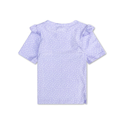 Leopardo | Camisa de natación de lila uv con mangas cortas