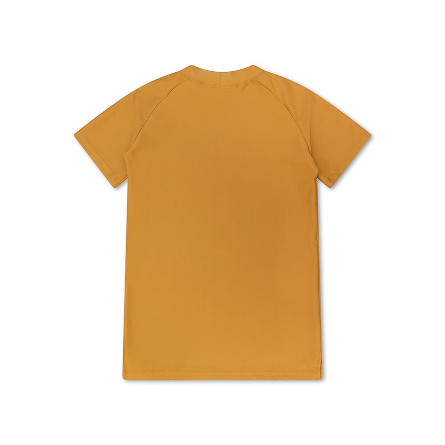 Pure tones | geel uv zwemshirt met korte mouwen