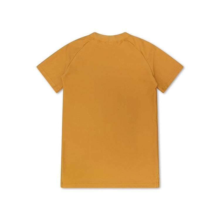 Toni puri | Camicia da nuoto rame giallo con maniche corte