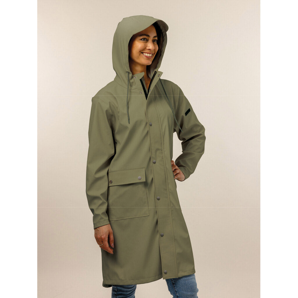 Mirage Trenchcoat Rainfall soft touch maat XL groen