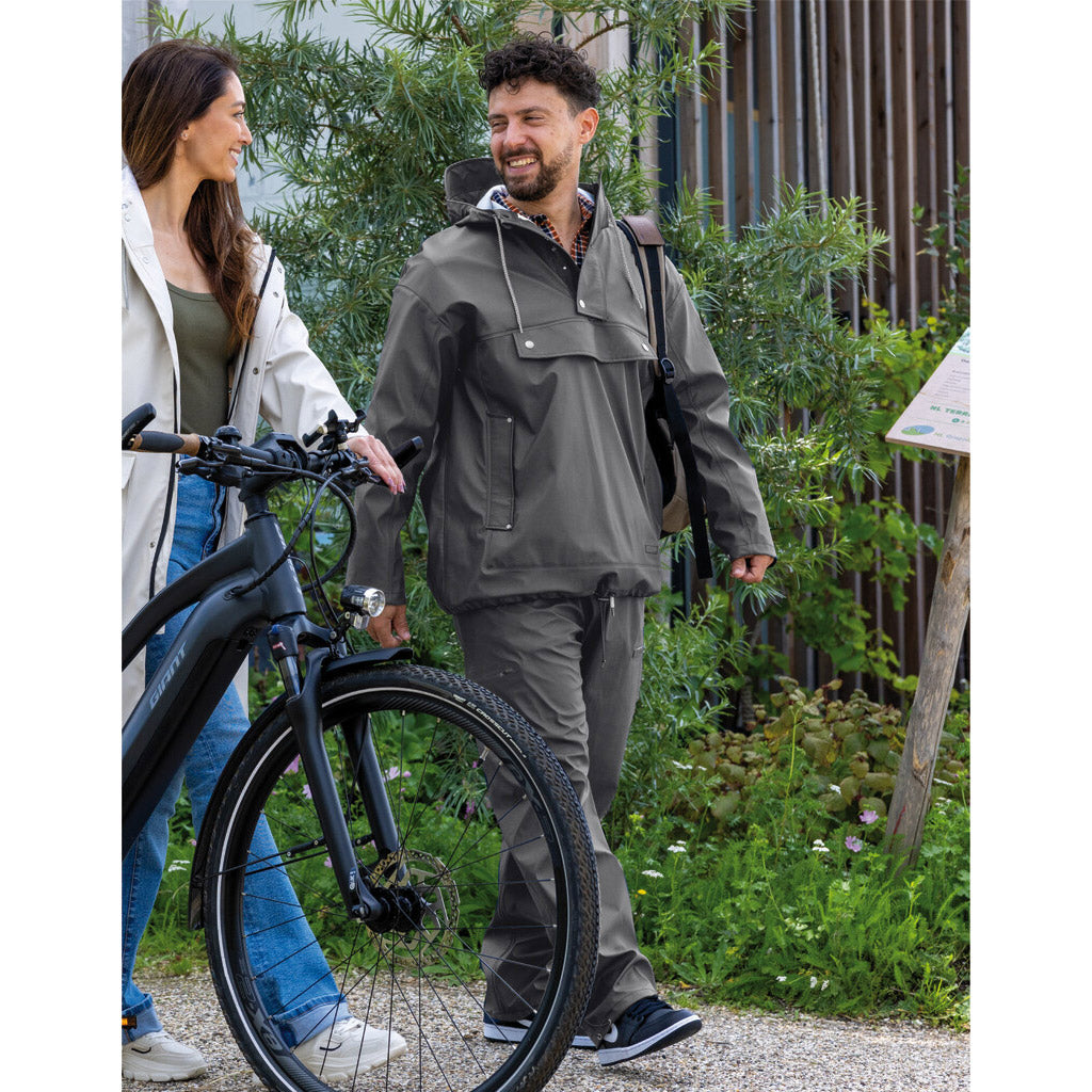 Mirage Rainwall Rainfall Chaqueta cerrada Tamaño XL hecho de poliéster suave toque Earl gris