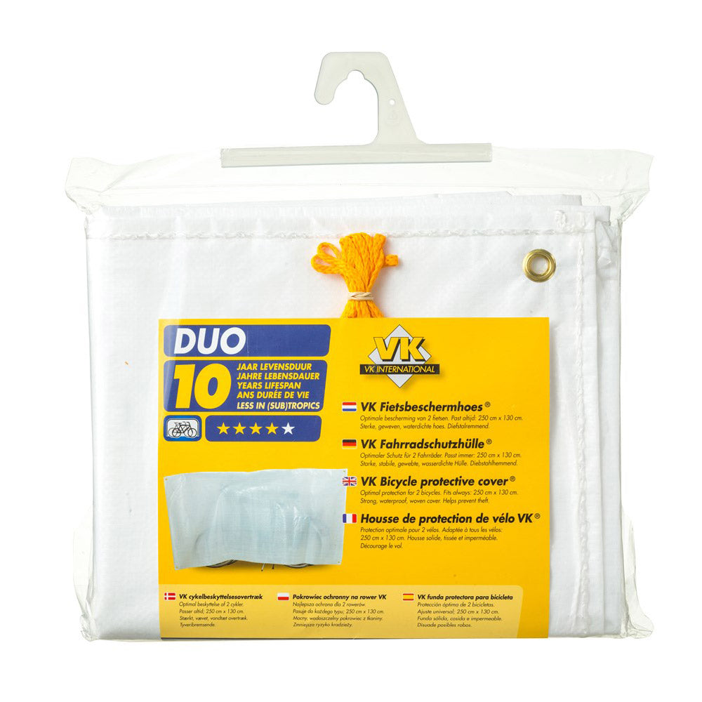 VK Cubierta de protección para bicicletas (3) Duo White