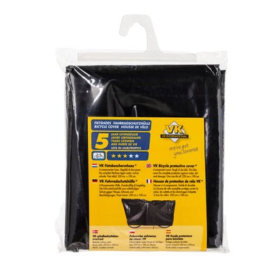 Coperchio di protezione per biciclette VK - copertura per biciclette in polietilene nero (100x220cm)