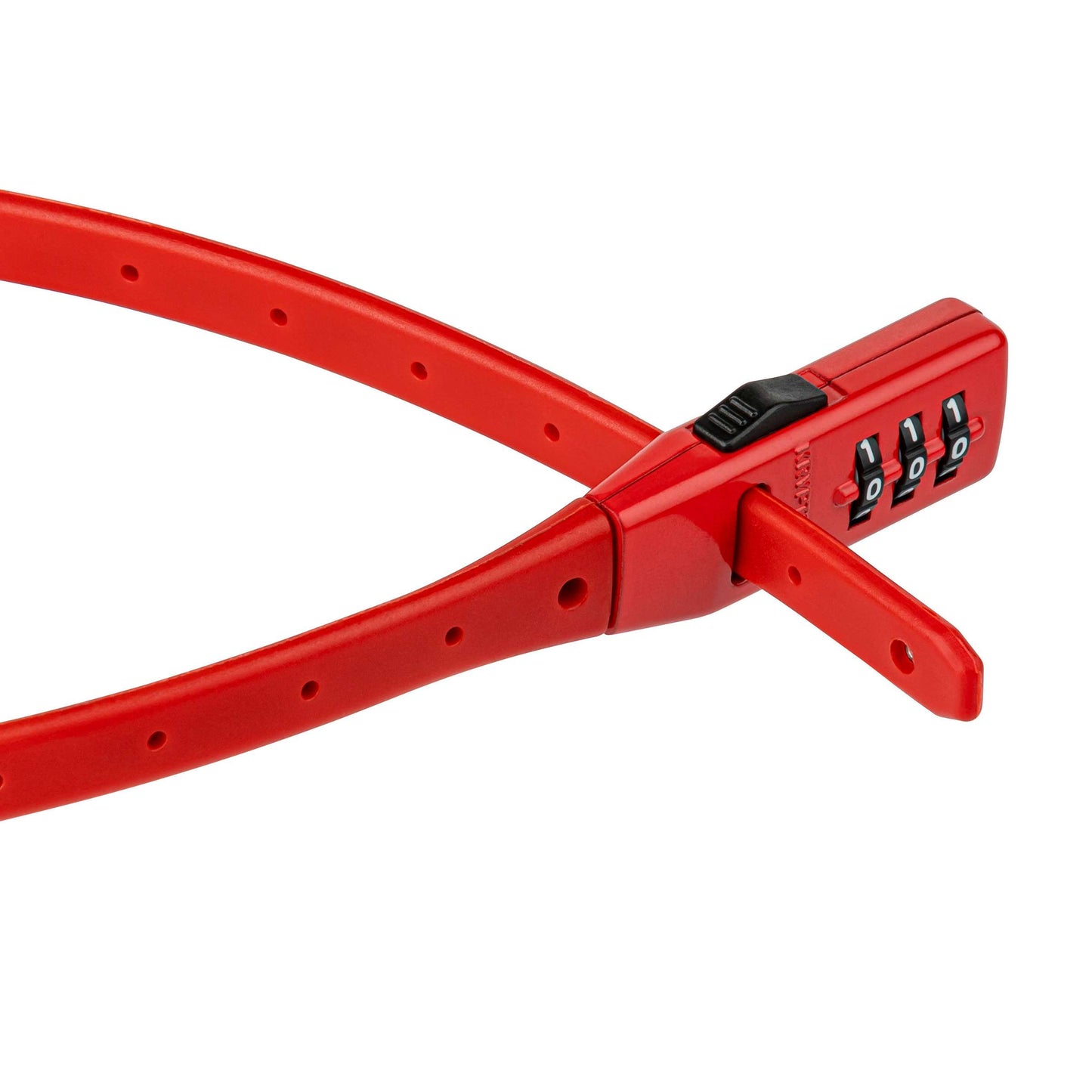 Código de bloqueo de cable de kriptonita Haga clic en Bloquear combo rojo