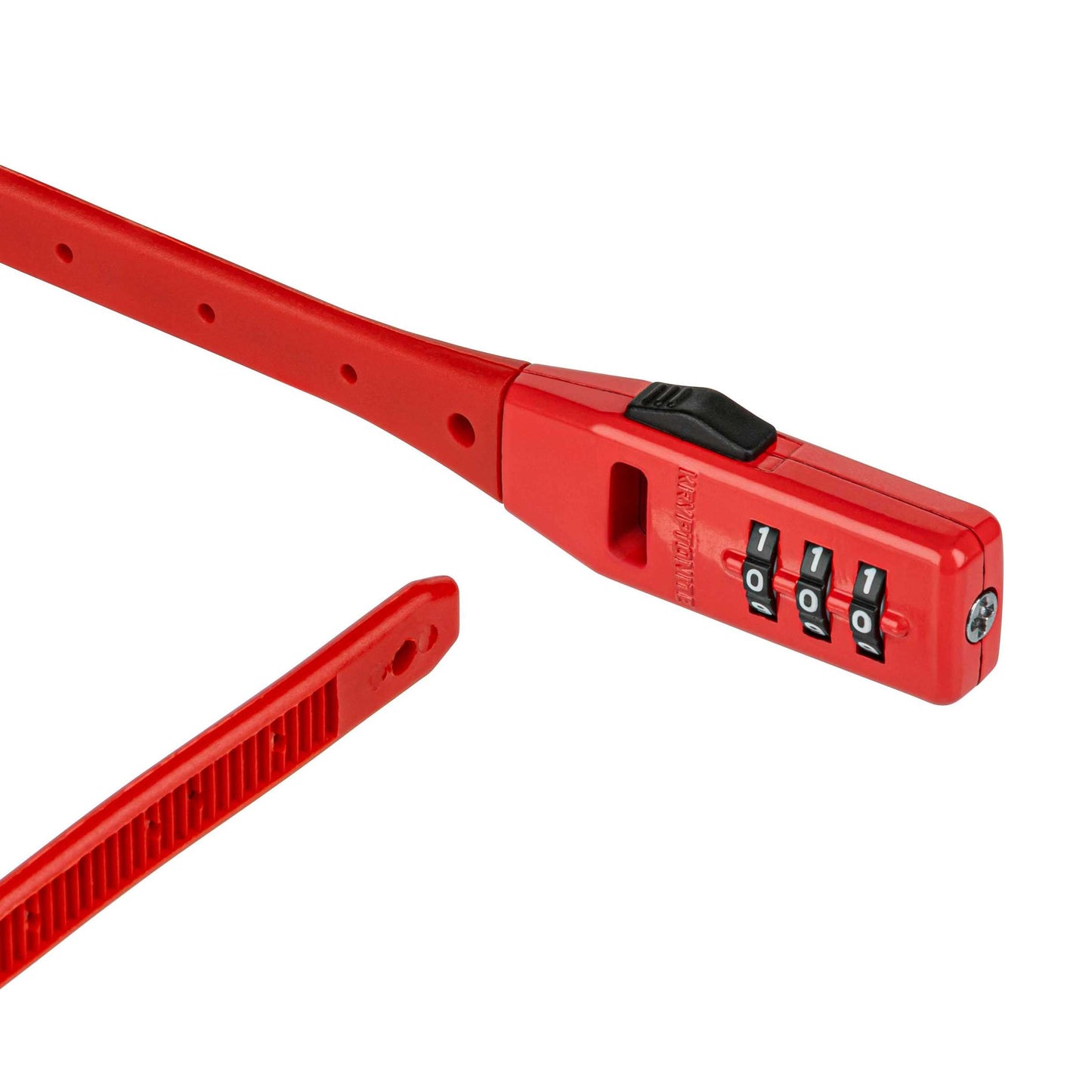 Código de bloqueo de cable de kriptonita Haga clic en Bloquear combo rojo