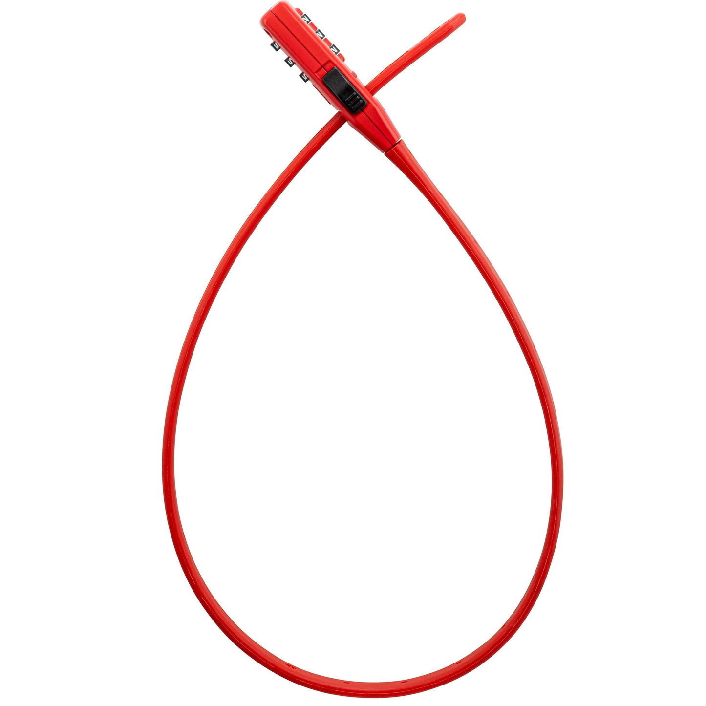 Código de bloqueo de cable de kriptonita Haga clic en Bloquear combo rojo