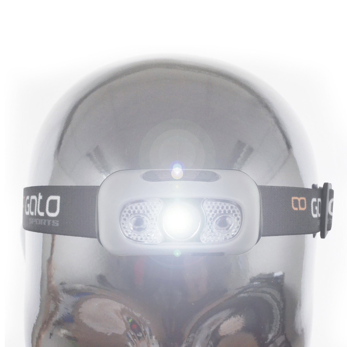 Lampada del casco principale USB grigio unico