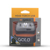 Lampada del casco principale USB grigio unico