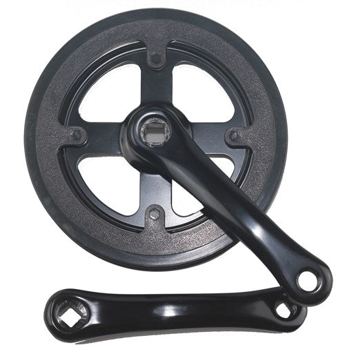 HH Crank Set 32t 127 mm negro con protector de cadena