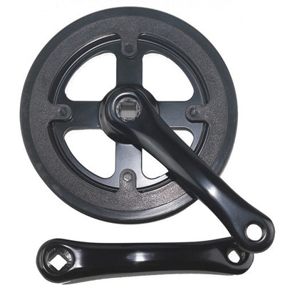 HH Crank Set 32t 155 mm negro con protector de cadena