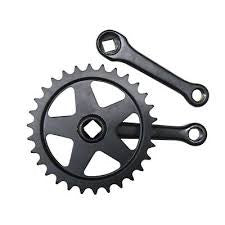 Crankset 36t Spieloos 125mm nero