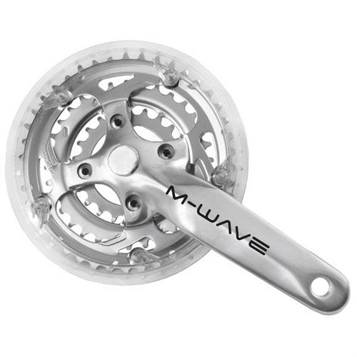 M-Wave Crankset 42 32 22 ALU Polish +2mm