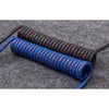 Cable de aviador en espiral Keychron Premium Azul chapado en arco iris