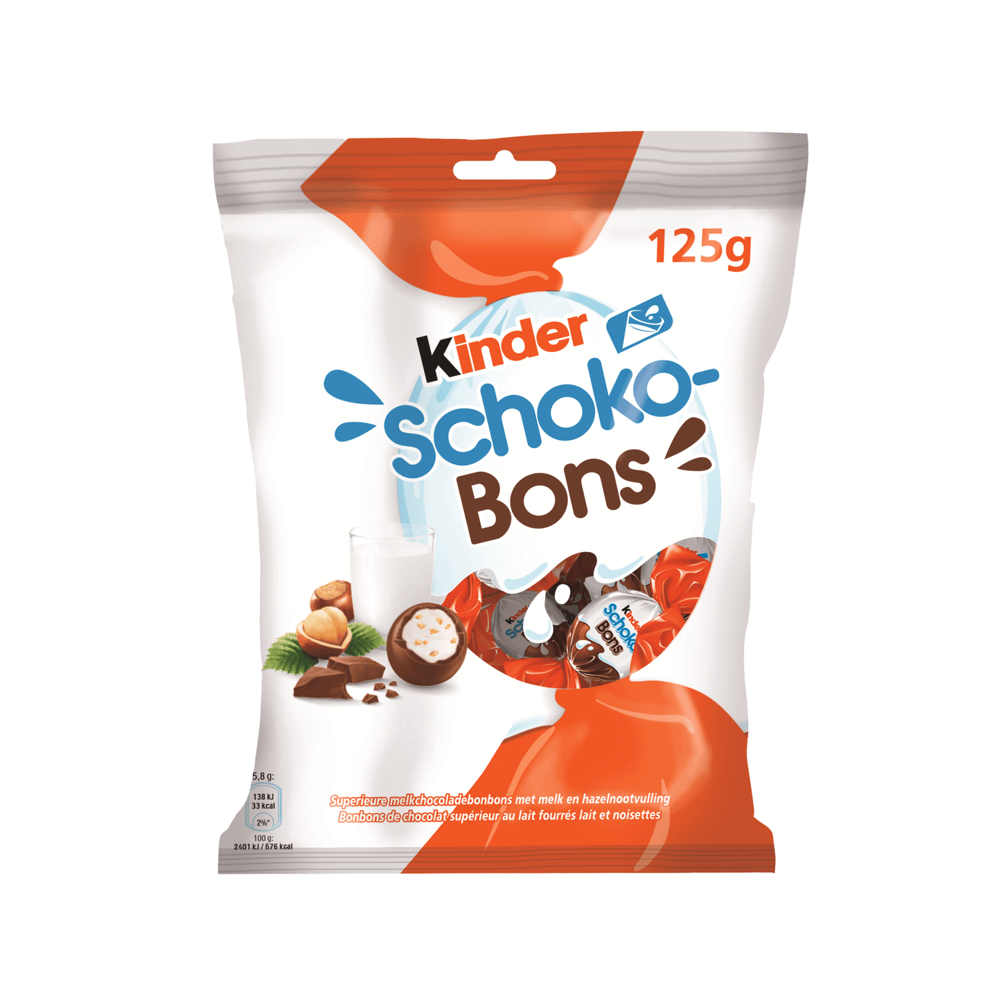 Bolsa infantil con chispas de chocolate (8x125gr)