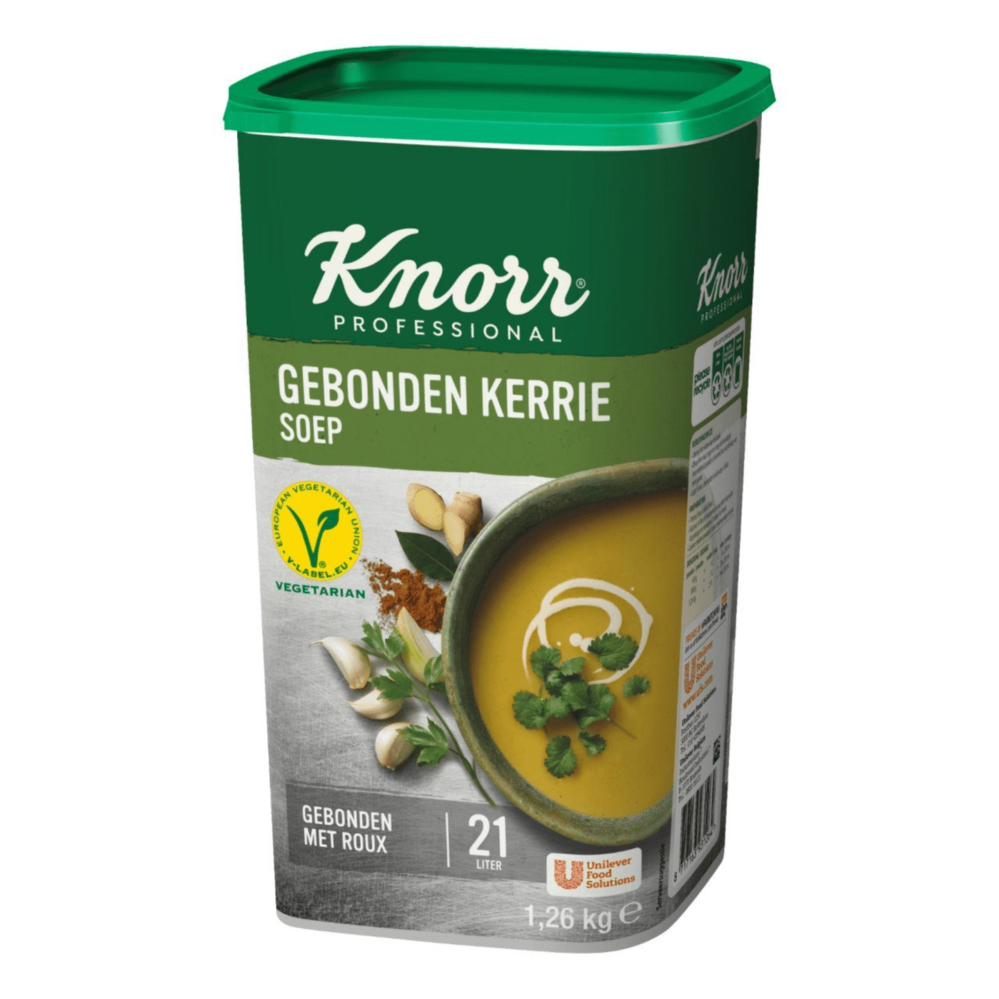 Sopa de curry ligada a Knorr (21 litros)