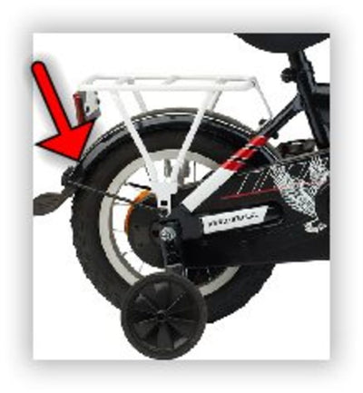 Guardabarros trasero Batavus + varilla 12.5 negro