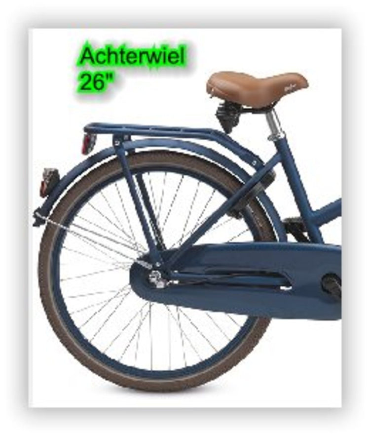 Rueda trasera Batavus 26 n3rn llanta pick-up azul marino