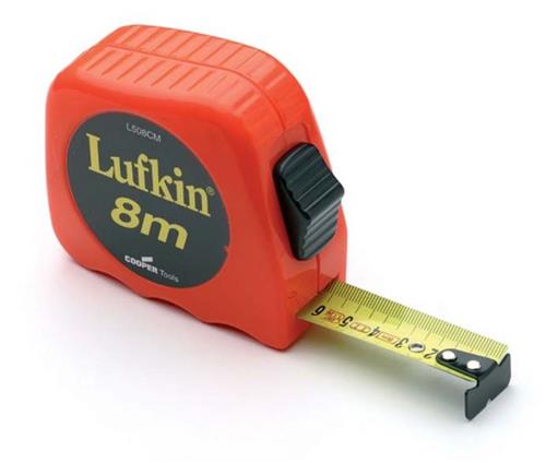 Metro a nastro Lufkin 8 metri 25 mm arancione