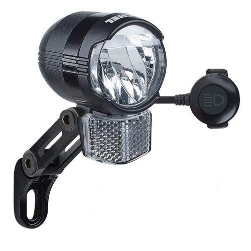 Buchel e-bike headlight 6-48V 60lux with button 100Lux Shiny FL