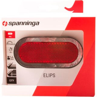 Luce posteriore ELIPS XB LED LED a batteria 80 mm di rosso