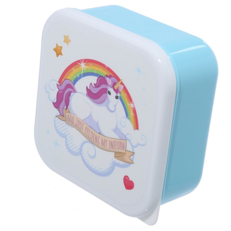 Set 3 pranzo box s m l-richinting arcobaleno unicorno