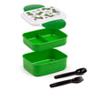 Minecraft Creeper TNT Clip Bento Box Box Box con posate