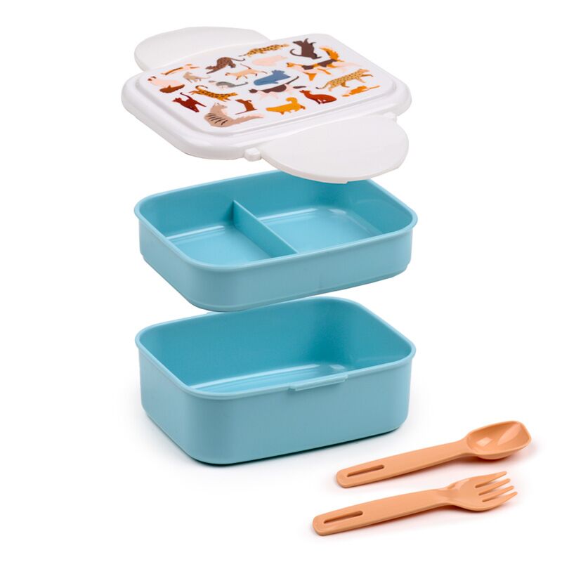 Caja de almuerzo Bento Box de Fine Fine Kat con cubiertos