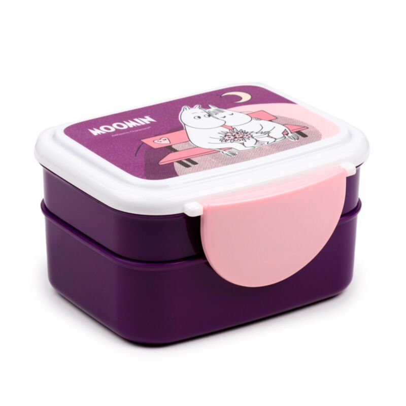 Moomin clip bento caja lonchera con cubiertos