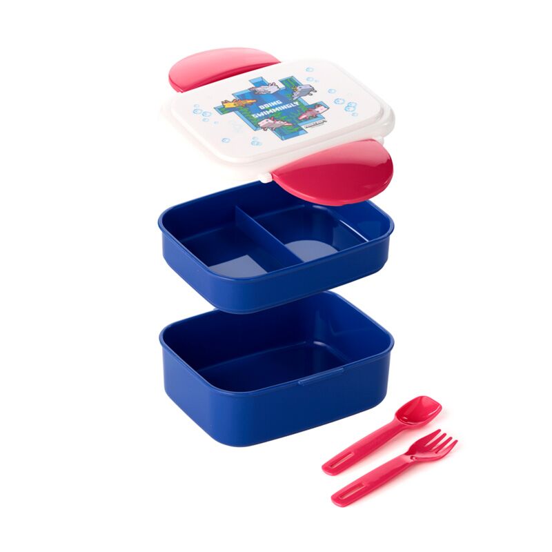 Minecraft Axolotl Clip Bento Box Box Box Posate