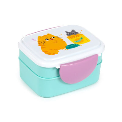 Beans co katten clip bento box lunchtrommel bestek