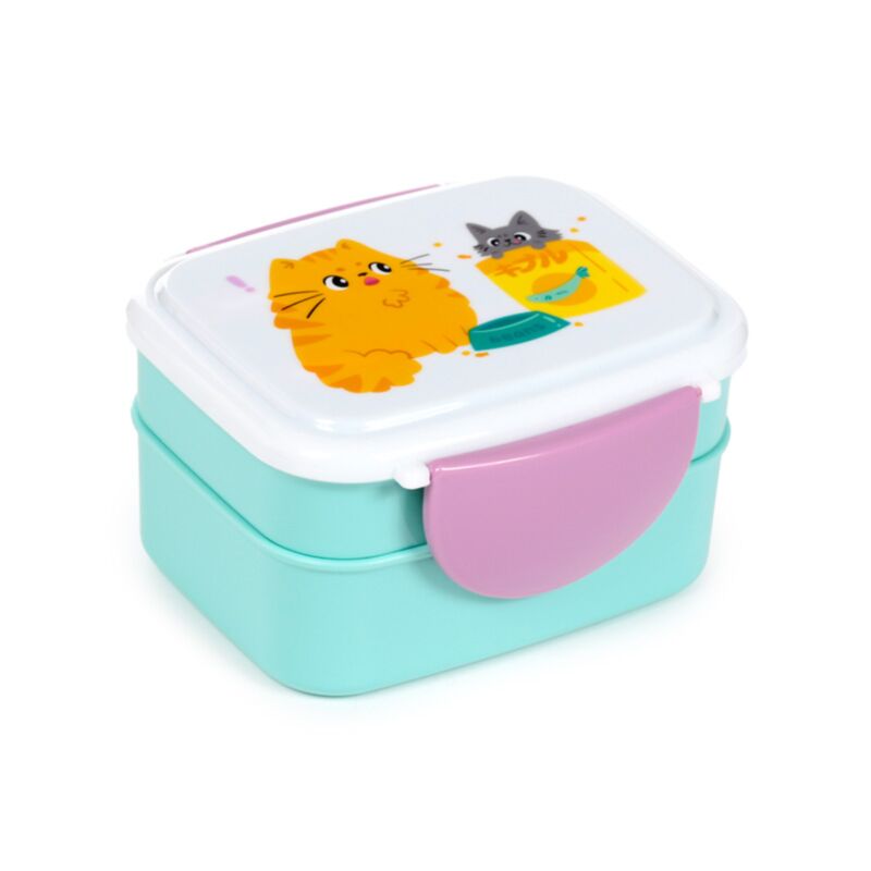Beans Co Cats Clip Bento Box Lunch Box Cutlery