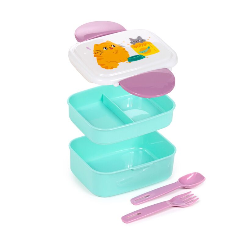 Fagioli co gatti clip bento box pranzo per posate