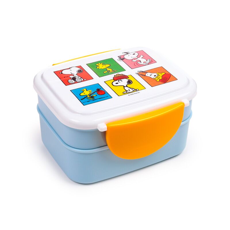 Peanuts snoopy woodstock clip bento box lonchera cubiertos