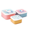 Set 3 pranzo box s m l unicorno magia