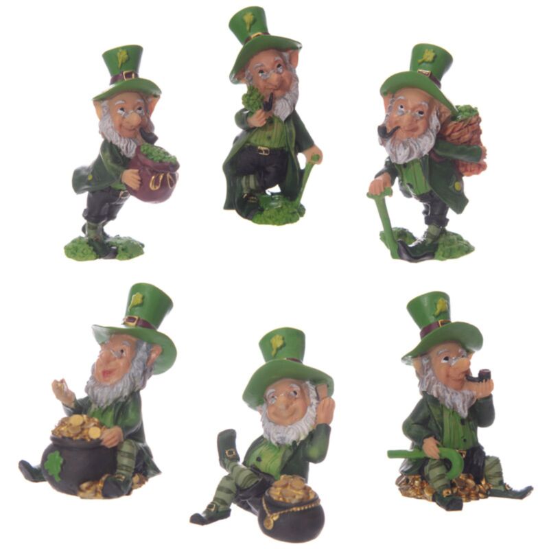 Statuette in miniatura gnoma di felicità irlandese