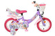 Bicicleta infantil Volare Unicorn - niña - 12 pulgadas - violeta