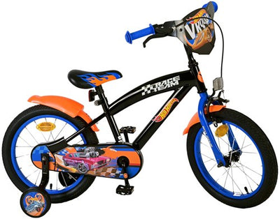 Hot wheels 16 inch fiets zwart oranje blauw 31656