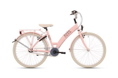 Bikefun bike fun 24 inch meisjesfiets 3v lots of love adobe roze
