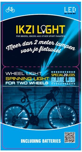 Wheels light 20-led draad 2.2m wiel light v 2-wielen blauw