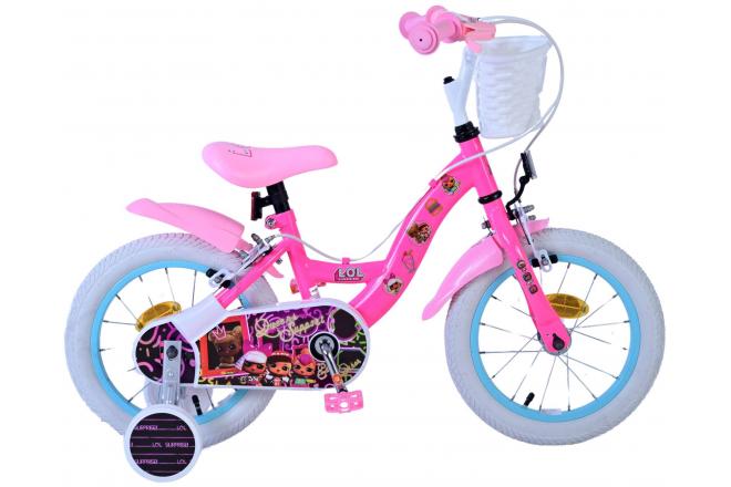 Lol sorpresa para niños bicicleta chicas de 14 pulgadas rosa dos frenos de mano