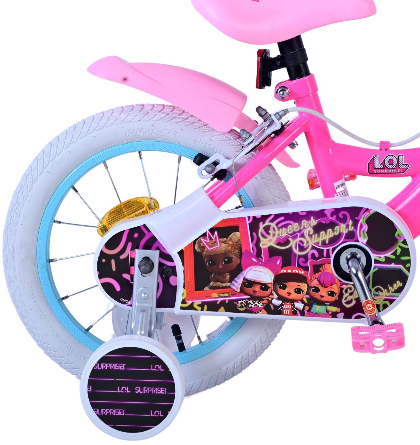 Bicicleta para niños Volare Dolls - Niñas - 14 pulgadas - Pink - Dos frenos de mano