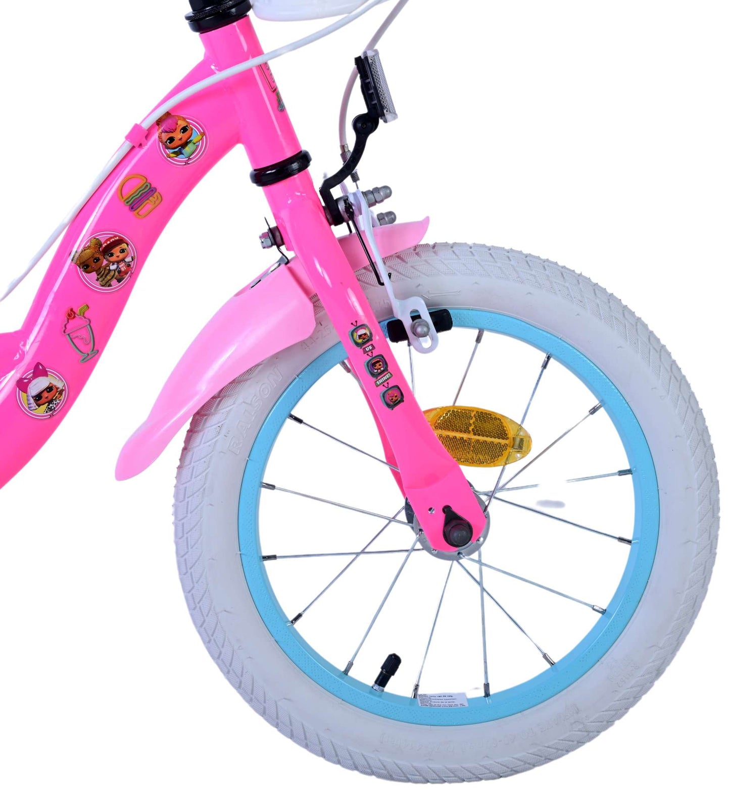 Lol sorpresa para niños bicicleta chicas de 14 pulgadas rosa dos frenos de mano