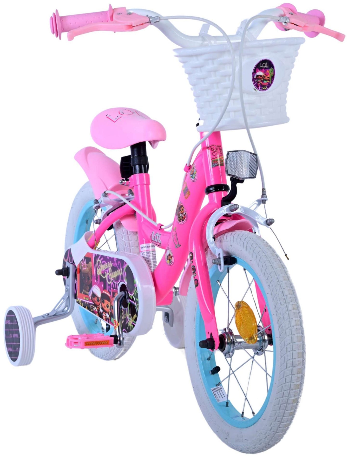 Lol sorpresa para niños bicicleta chicas de 14 pulgadas rosa dos frenos de mano