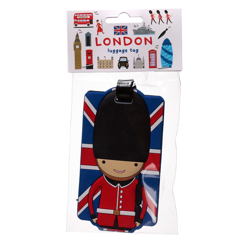 Etiqueta para maleta de pvc vigilante de bandera británica de Londres