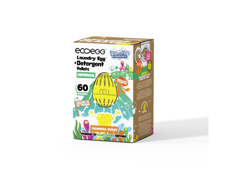 Ecoegg wasball spongebob tropicale scoppiano universali 60 lavaggi
