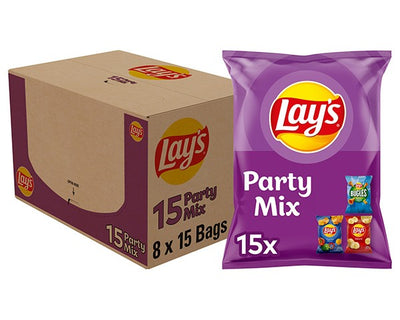 Lay's lays party mix paprika naturel bugles 27,5gr (8x 15 stuks)