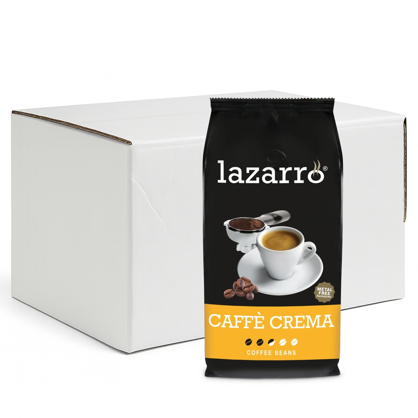 Chicchi di caffè crema Lazarro (8x 1kg)