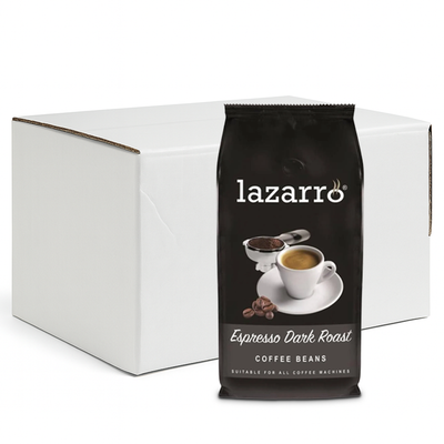Granos tostados oscuros Lazarro espresso (8x 1kg)